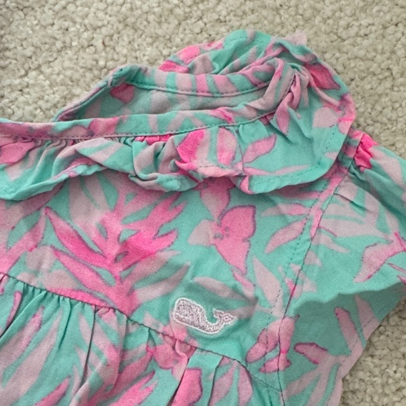 Vineyard Vines Pink and Green Baby Romper - Picture 5 of 5